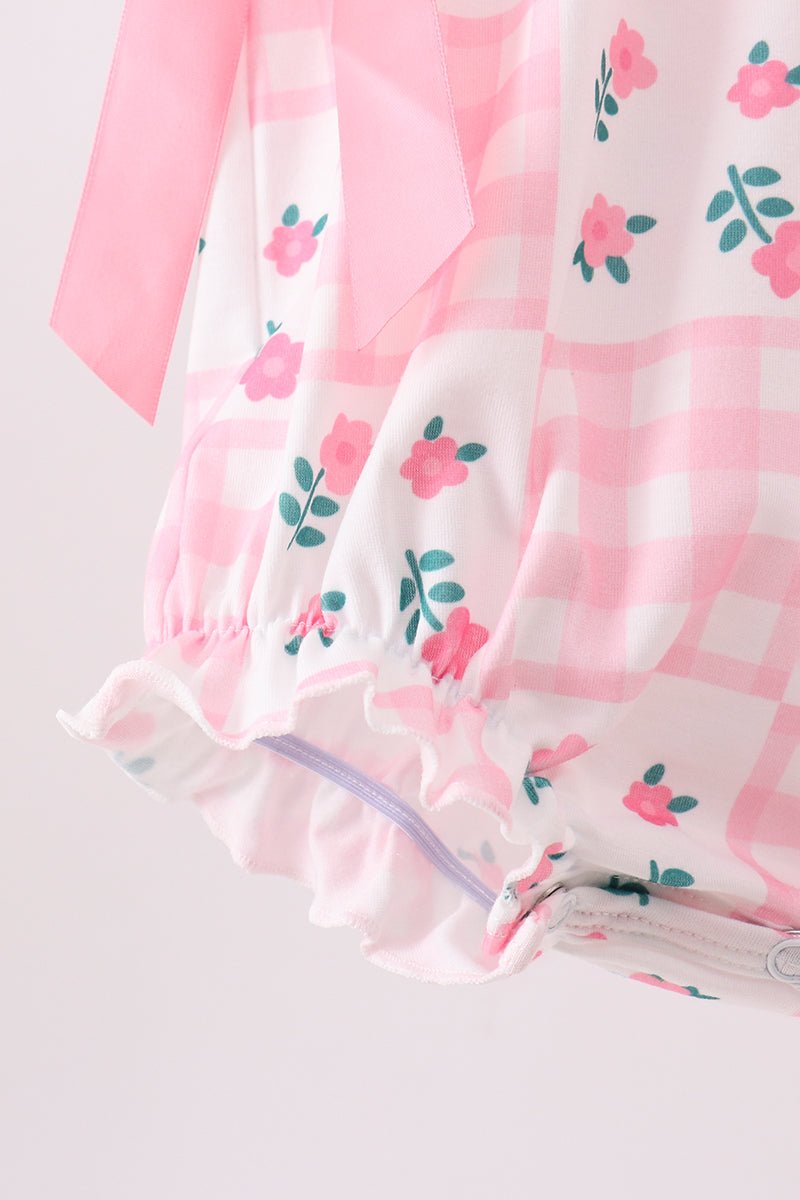 Pink Floral Ruffle Bubble - Abbies Place