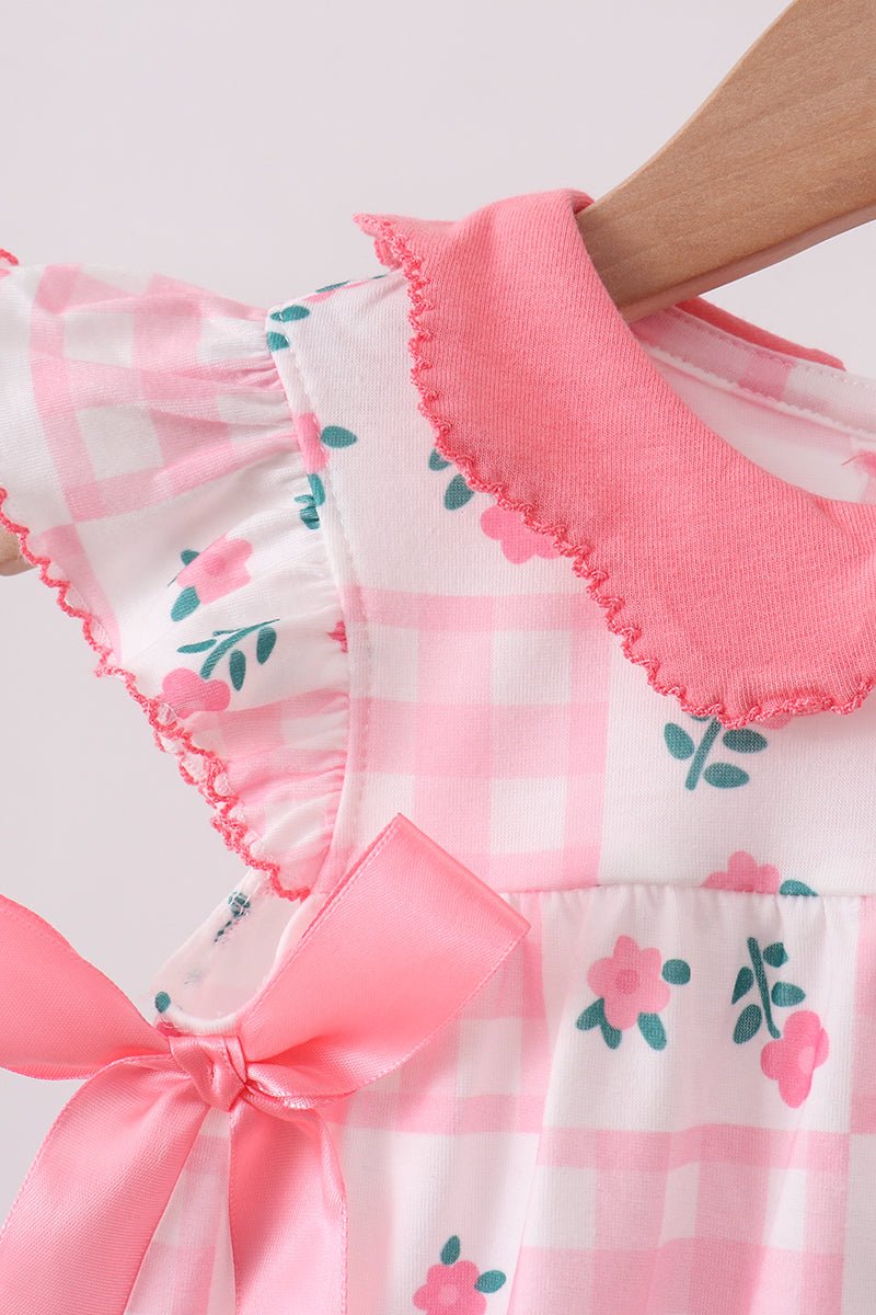 Pink Floral Ruffle Bubble - Abbies Place