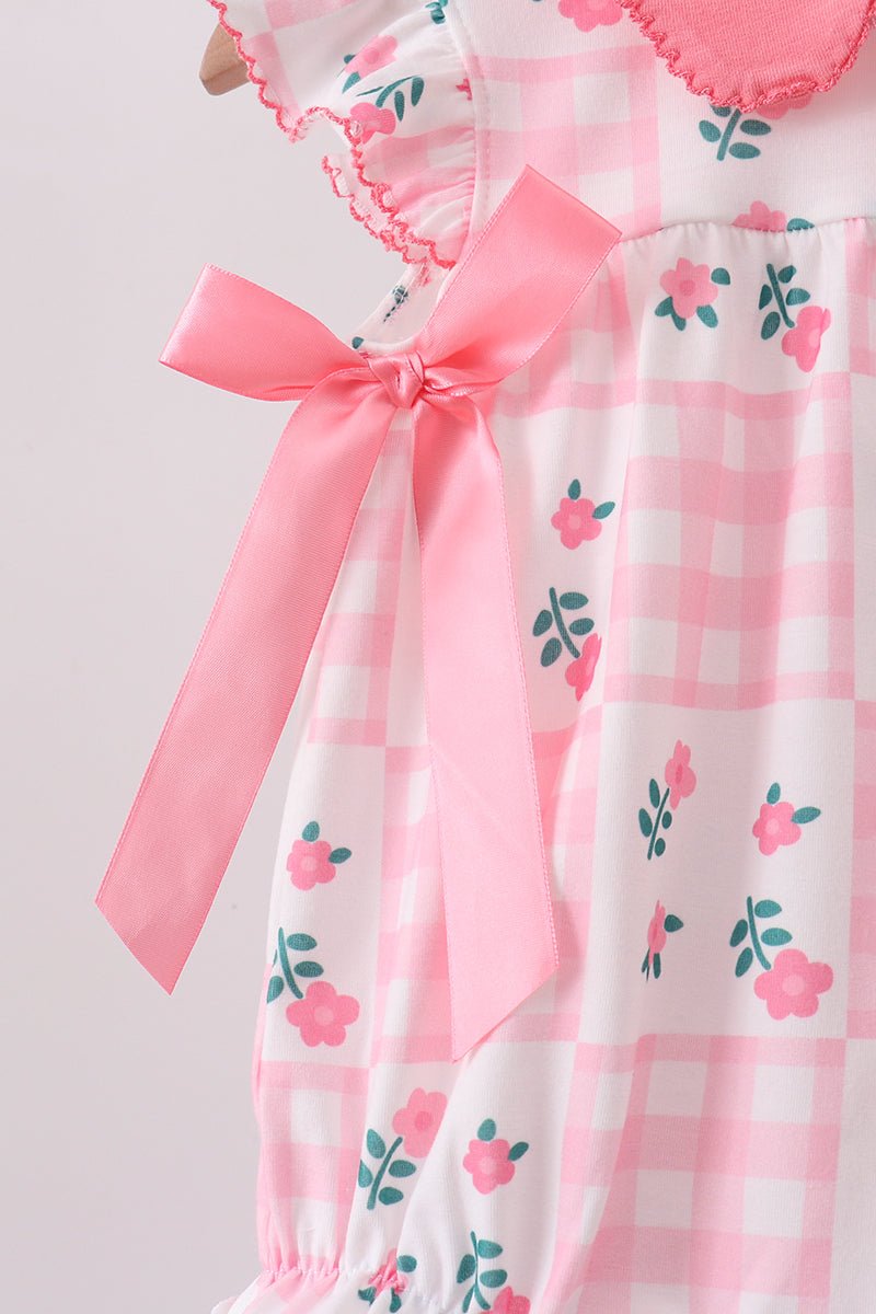 Pink Floral Ruffle Bubble - Abbies Place