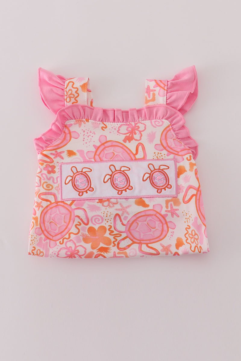 Pink Floral Ruffle Bubble - Abbies Place