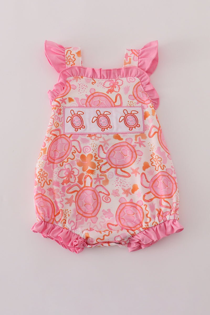 Pink Floral Ruffle Bubble - Abbies Place