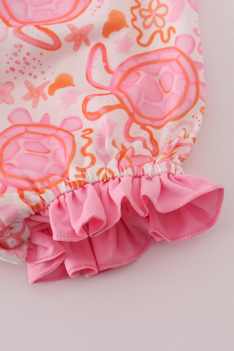Pink Floral Ruffle Bubble - Abbies Place