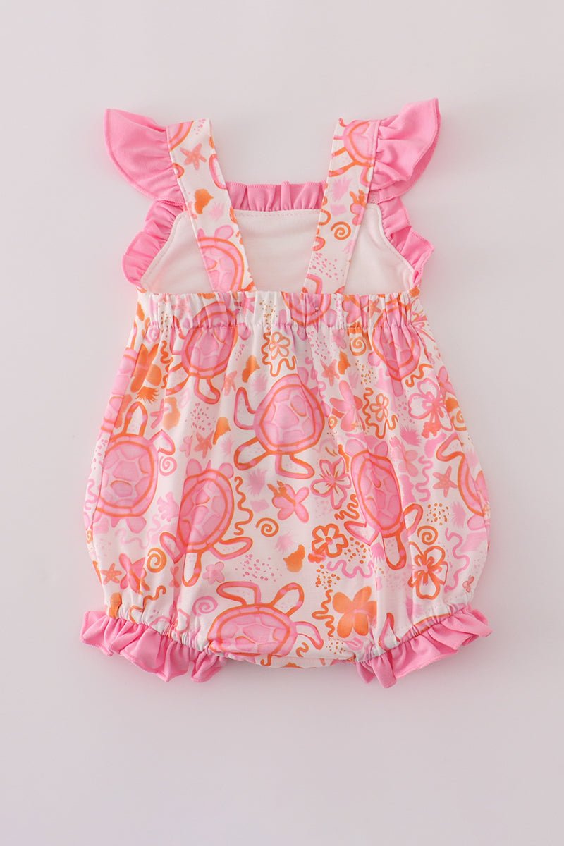 Pink Floral Ruffle Bubble - Abbies Place