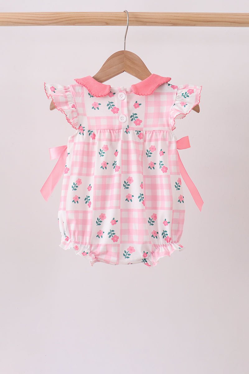 Pink Floral Ruffle Bubble - Abbies Place