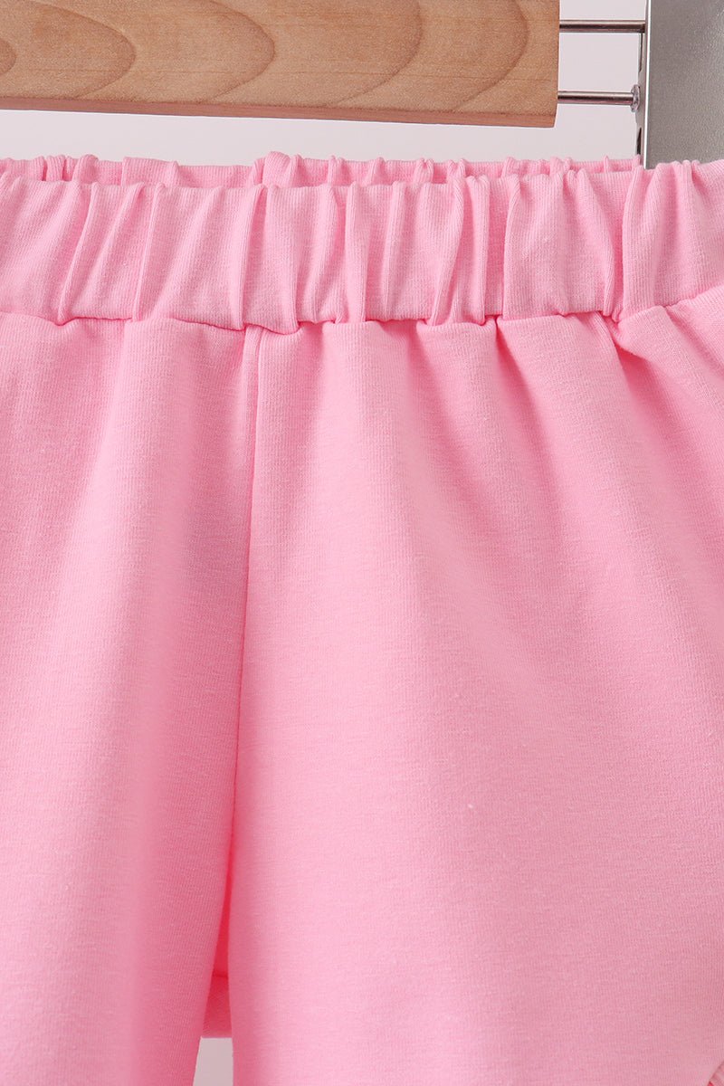 Pink Floral Ruffle Shorts Set - Abbies Place