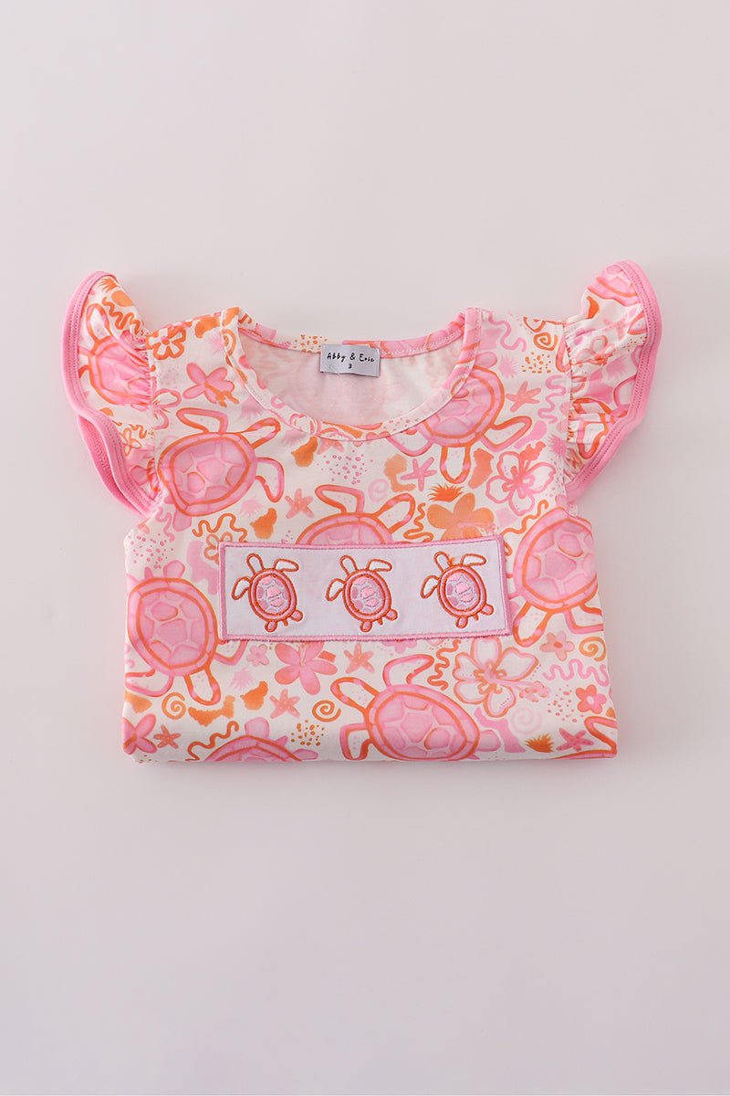Pink Floral Ruffle Shorts Set - Abbies Place