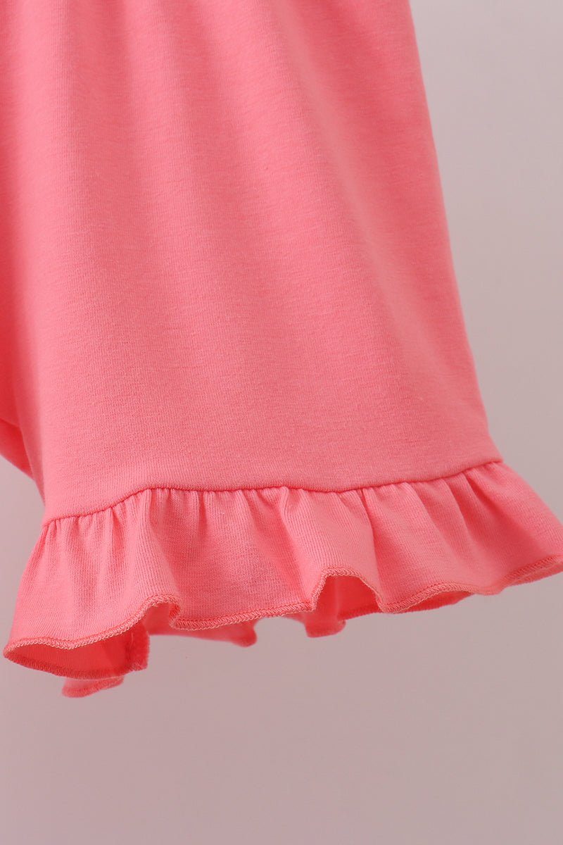 Pink Floral Ruffle Shorts Set - Abbies Place
