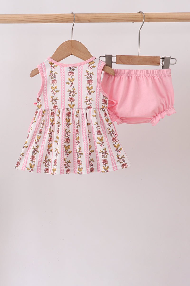 Pink Garden Ruffle Bloomer Set - Abbies Place