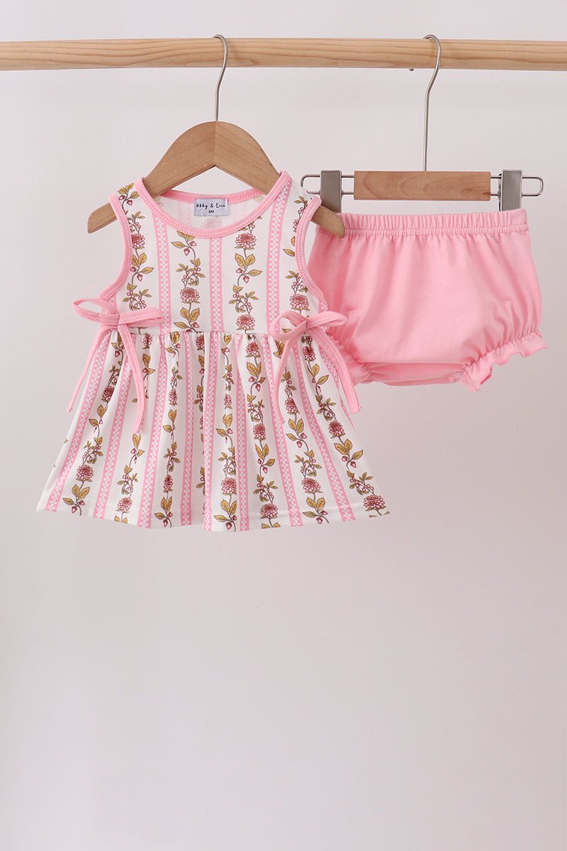 Pink Garden Ruffle Bloomer Set - Abbies Place