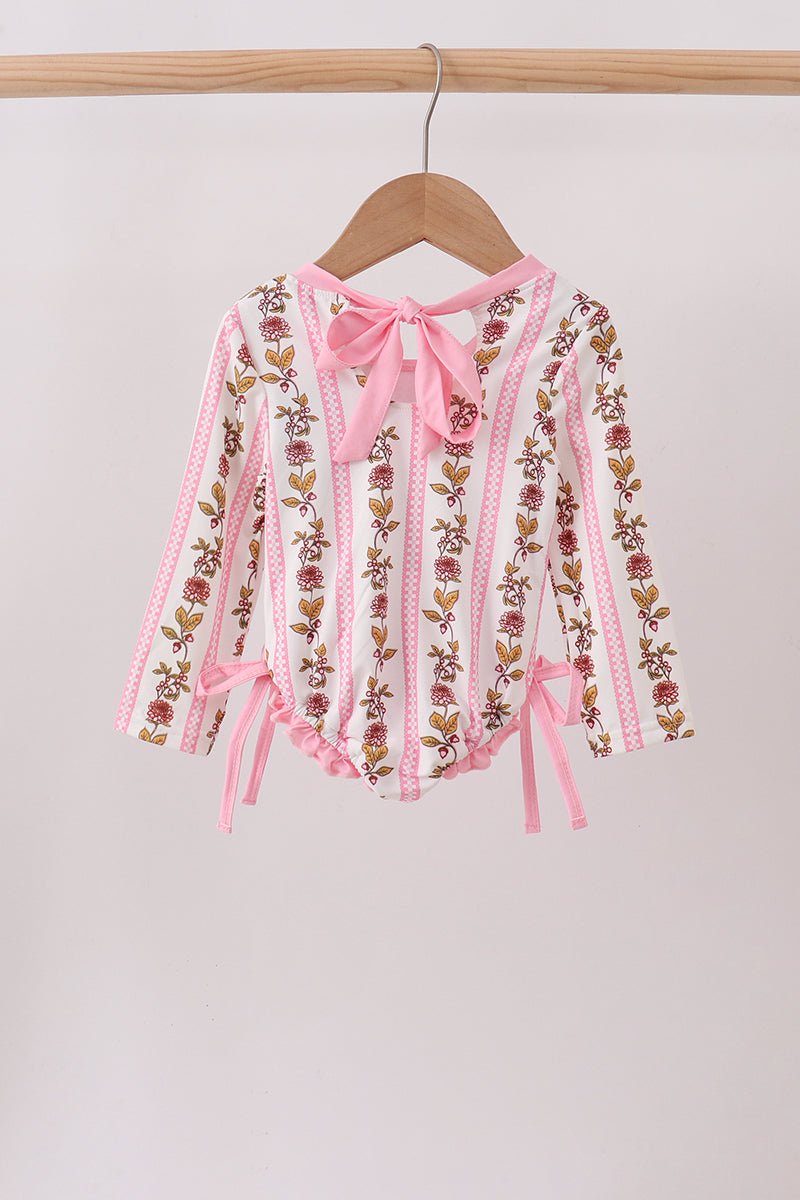 Pink Garden Ruffle Rashguard - Abbies Place