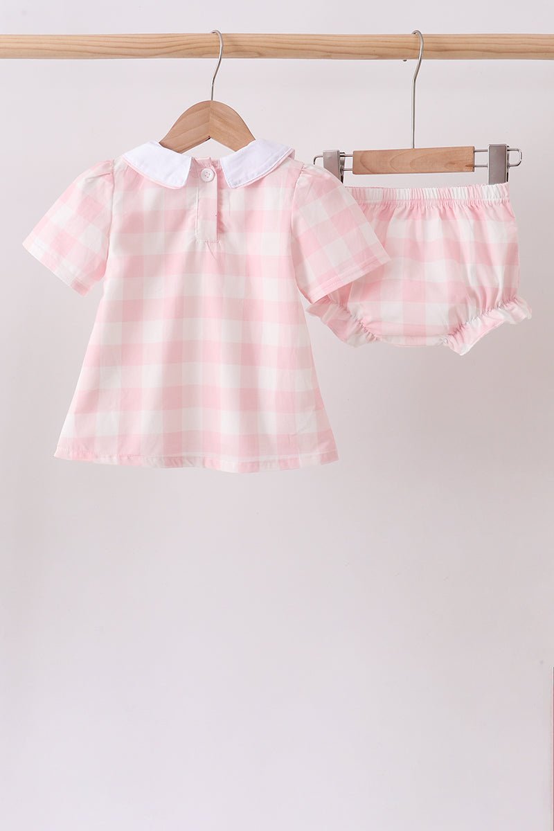 Pink Gingham Bloomer Set - Abbies Place