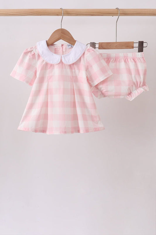 Pink Gingham Bloomer Set - Abbies Place