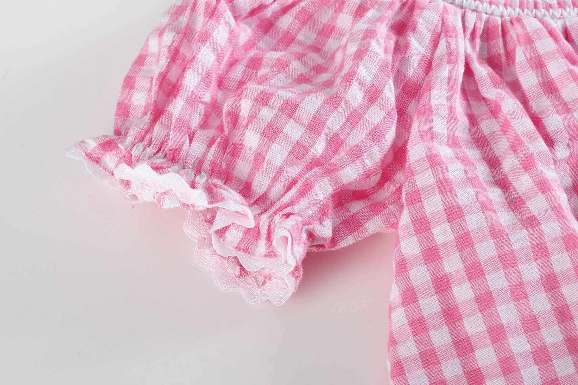 Pink Gingham Classic Smocked Bishop Dress - Abbies Place