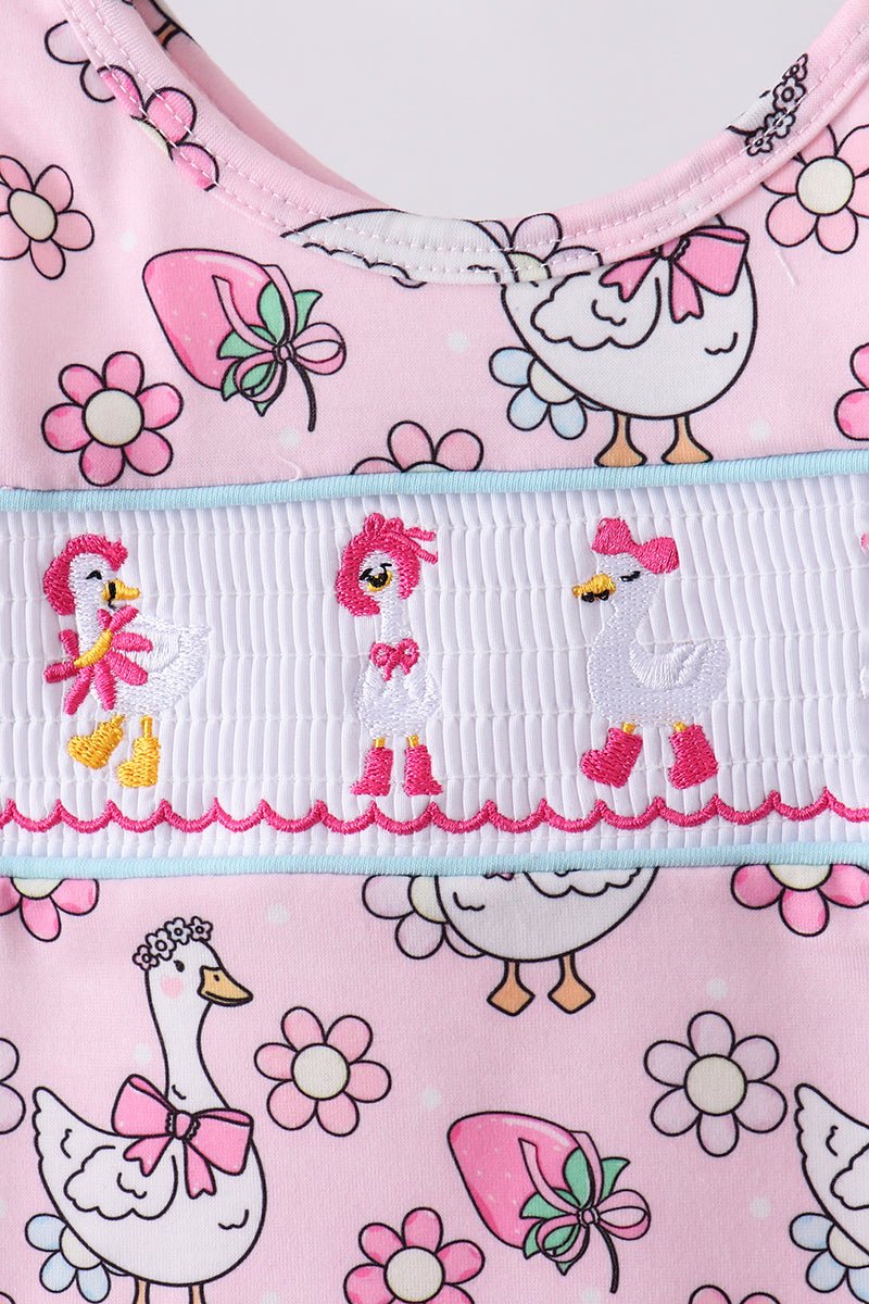 Pink Goose Smocked Bloomer Set - Abbies Place