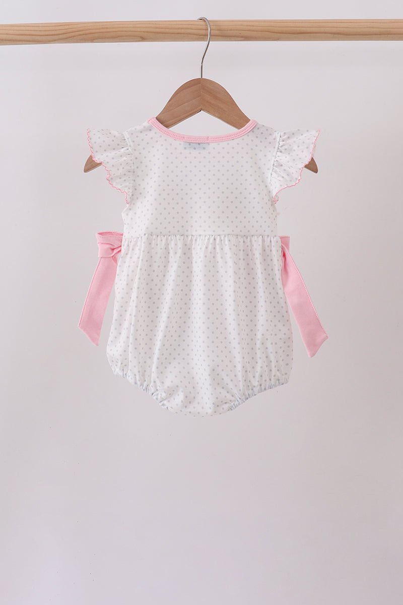 Pink Pencil ABC embroidery dot bubble - Abbies Place