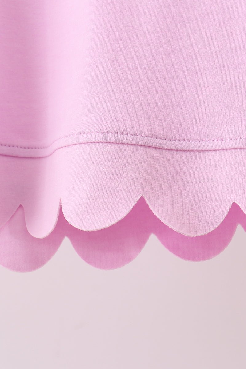 Pink Scalloped Polo Set - Abbies Place