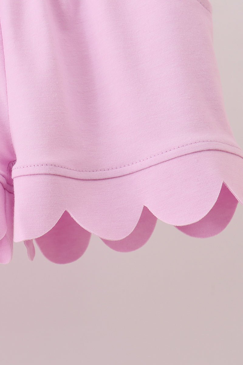 Pink Scalloped Polo Set - Abbies Place