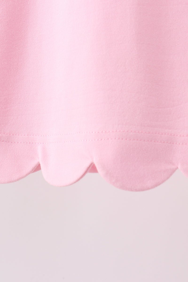 Pink Scalloped Shorts Set - Abbies Place
