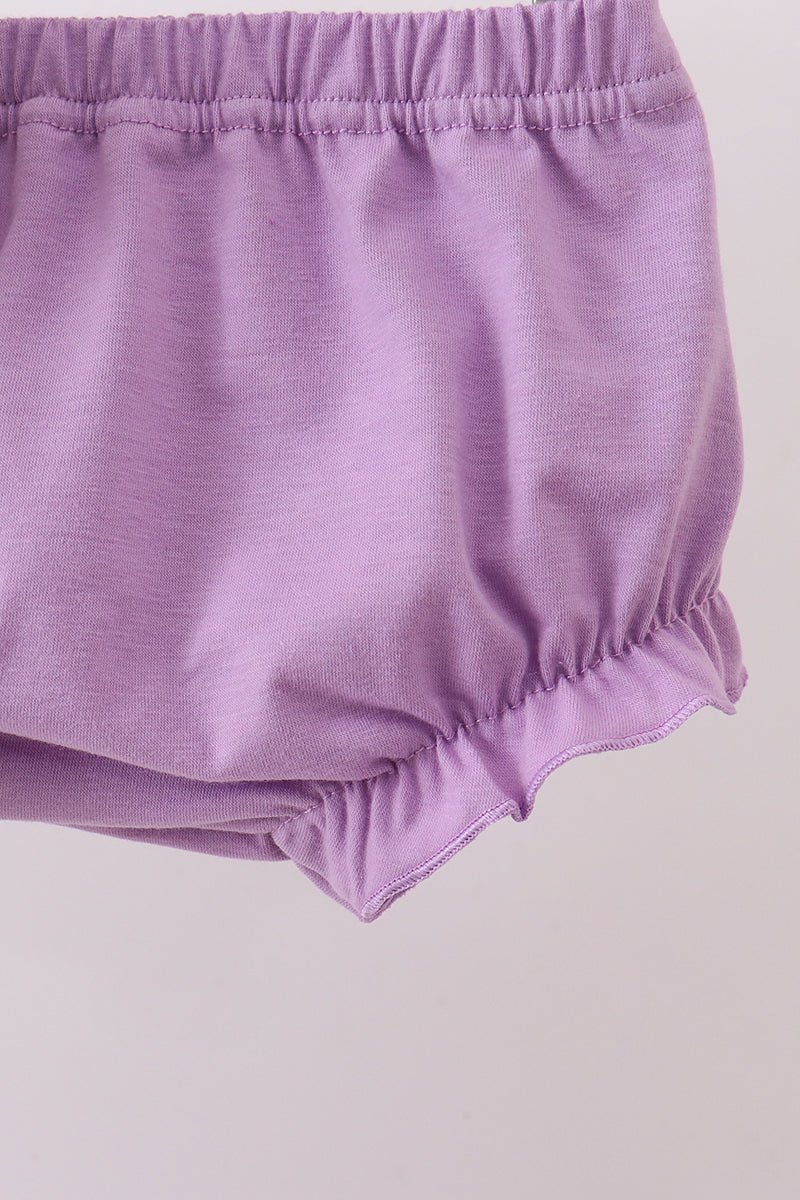 Purple Floral Smocked Bloomer Set - Abbies Place