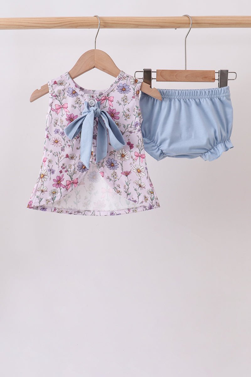 Purple Garden Ruffle Bloomer Set - Abbies Place