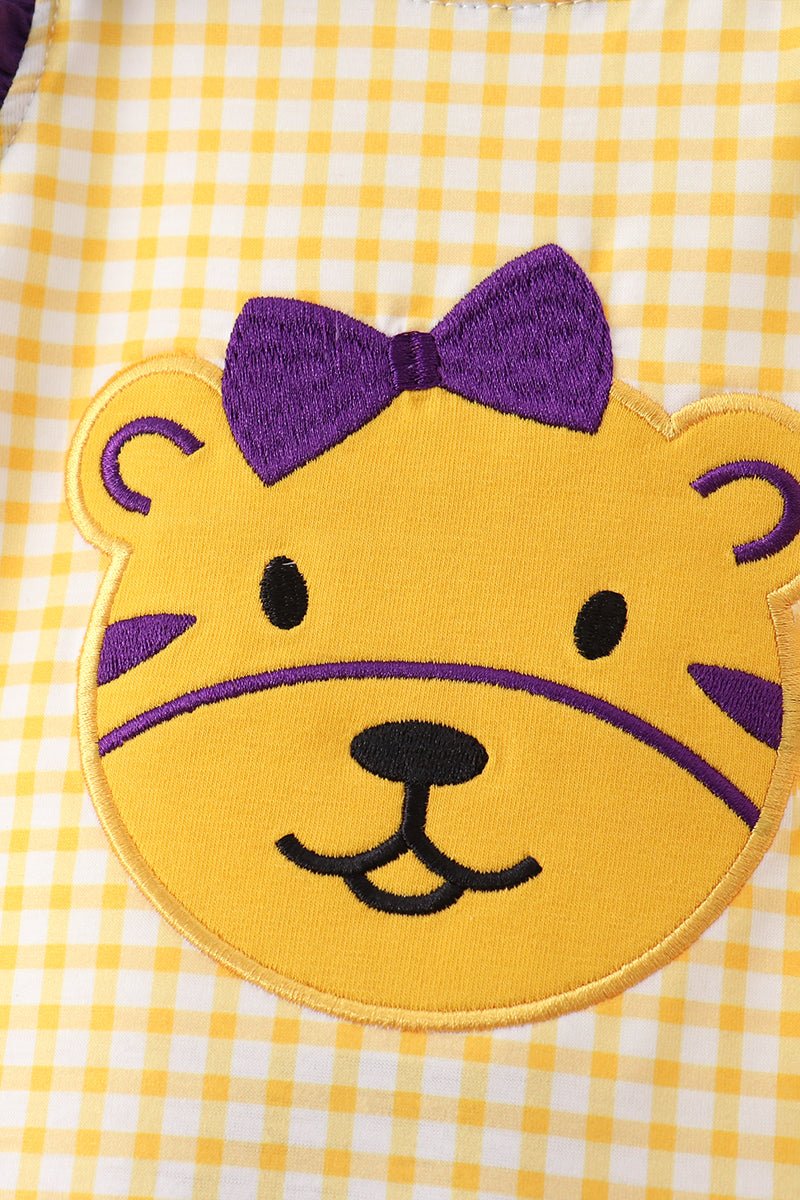 Purple LSU Tiger Applique Bloomer Set - Abbies Place