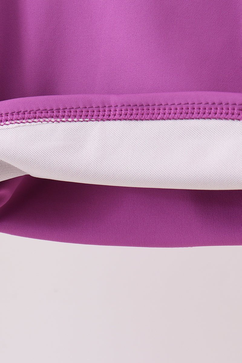 Purple Performance Scalloped Skorts Set - Abbies Place