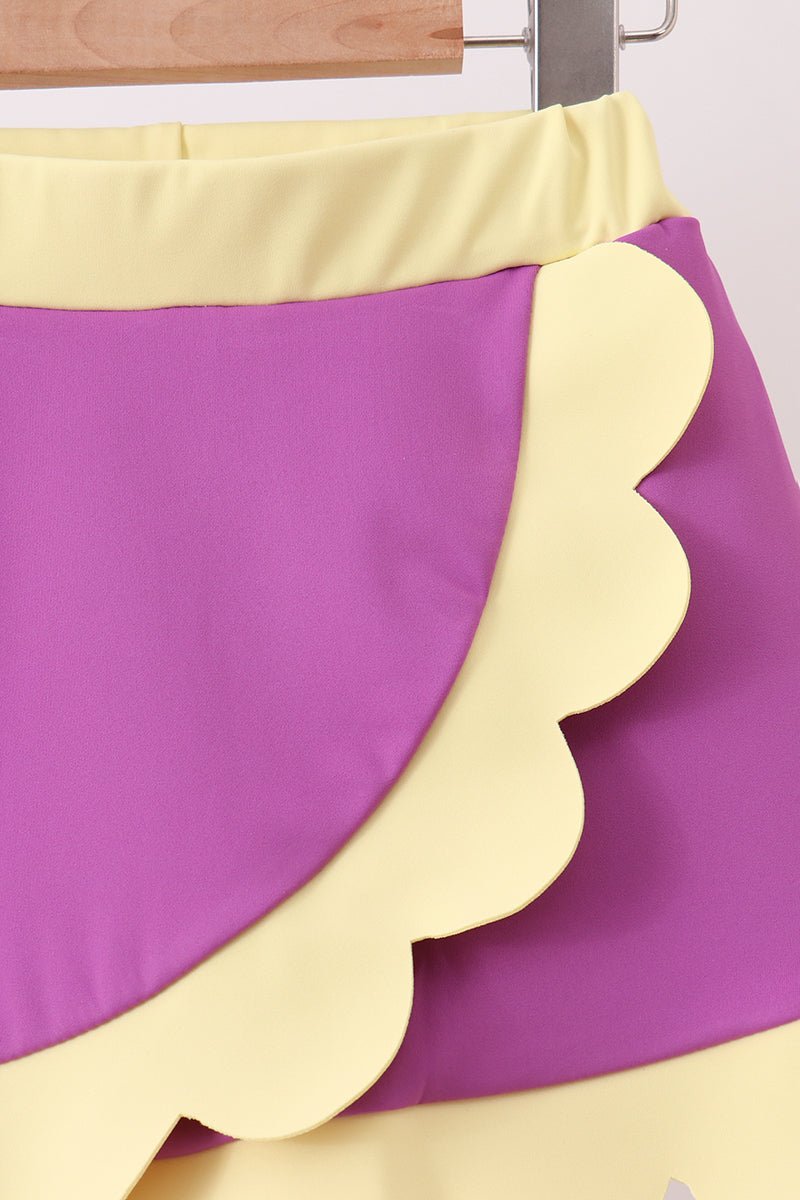 Purple Performance Scalloped Skorts Set - Abbies Place