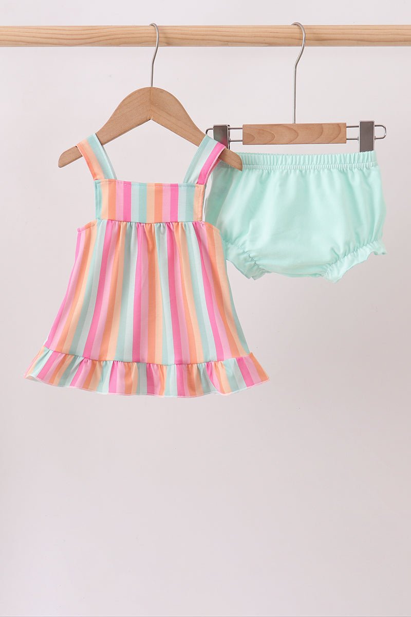 Rainbow Stripe Bloomer Set - Abbies Place