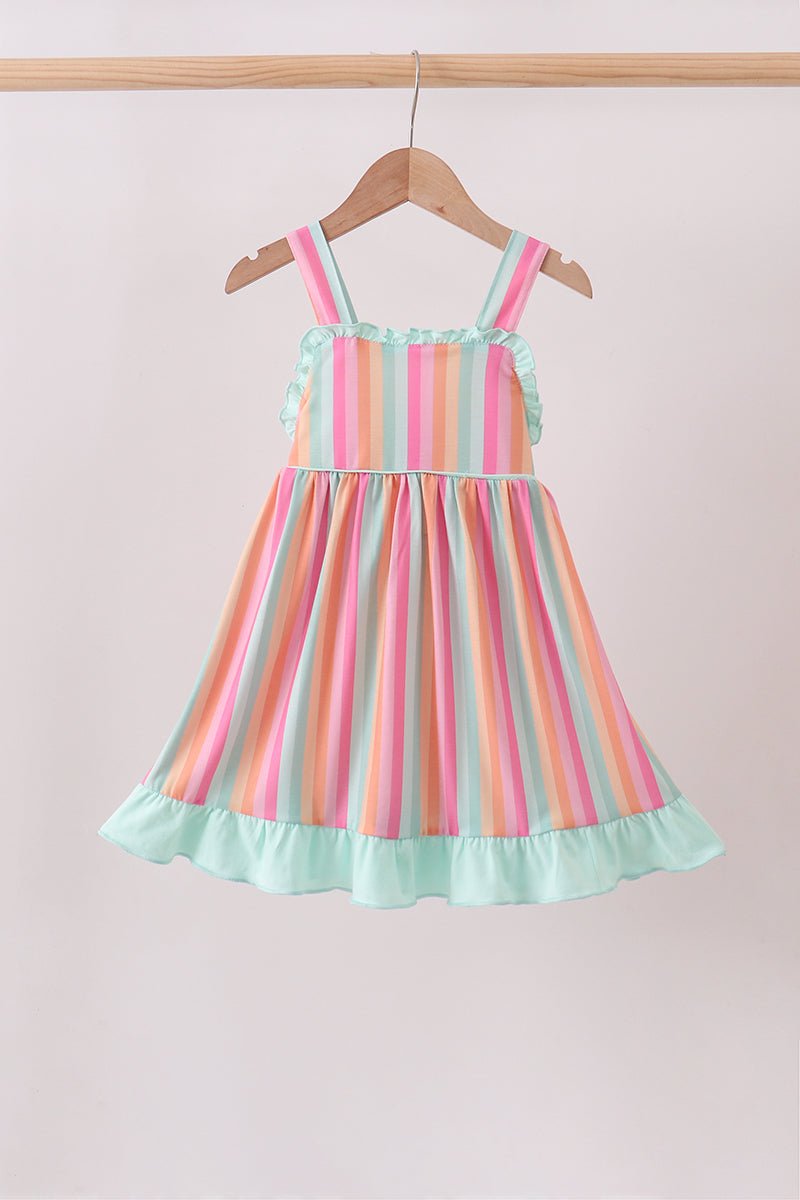 Rainbow Stripe Dress - Abbies Place