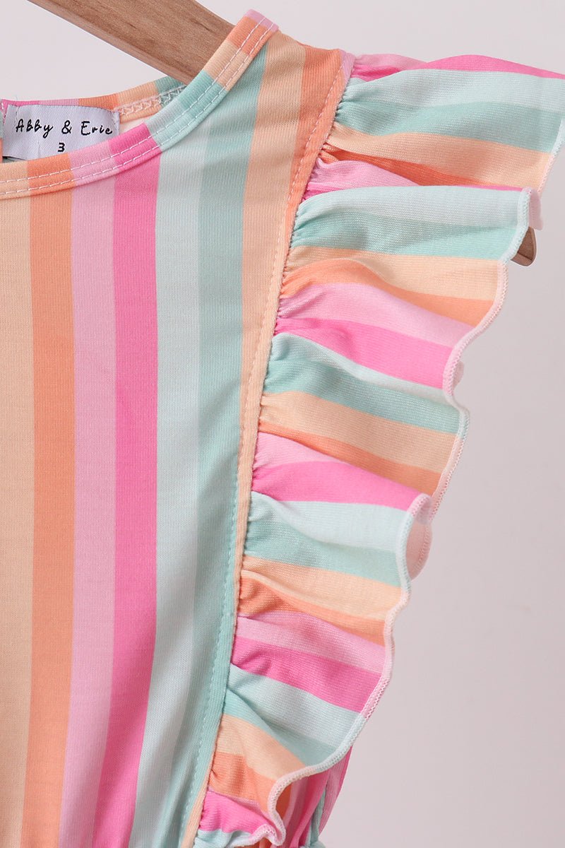 Rainbow Stripe Jumpsuit - Abbies Place