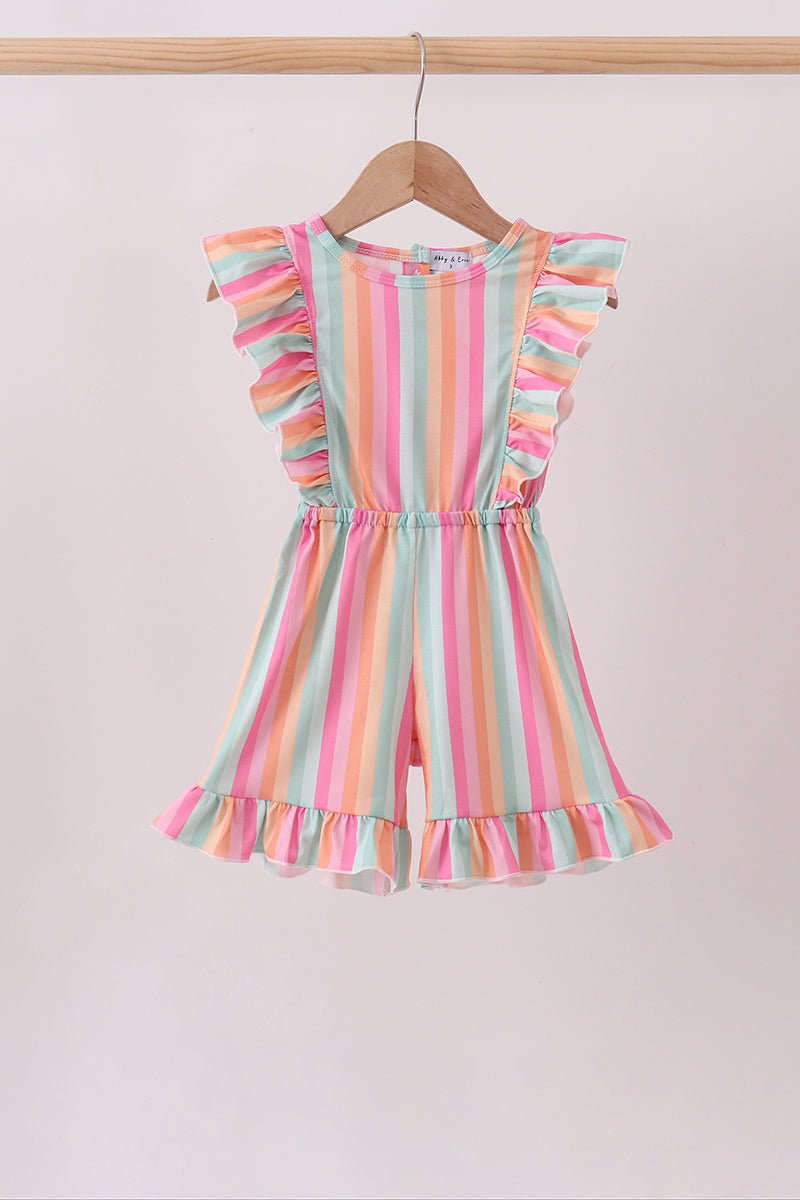 Rainbow Stripe Jumpsuit - Abbies Place