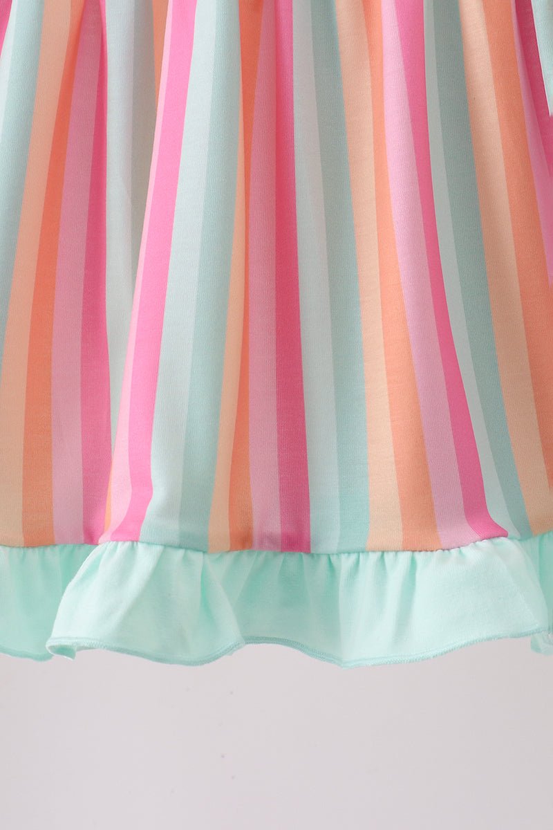 Rainbow Stripe Ruffle Set - Abbies Place