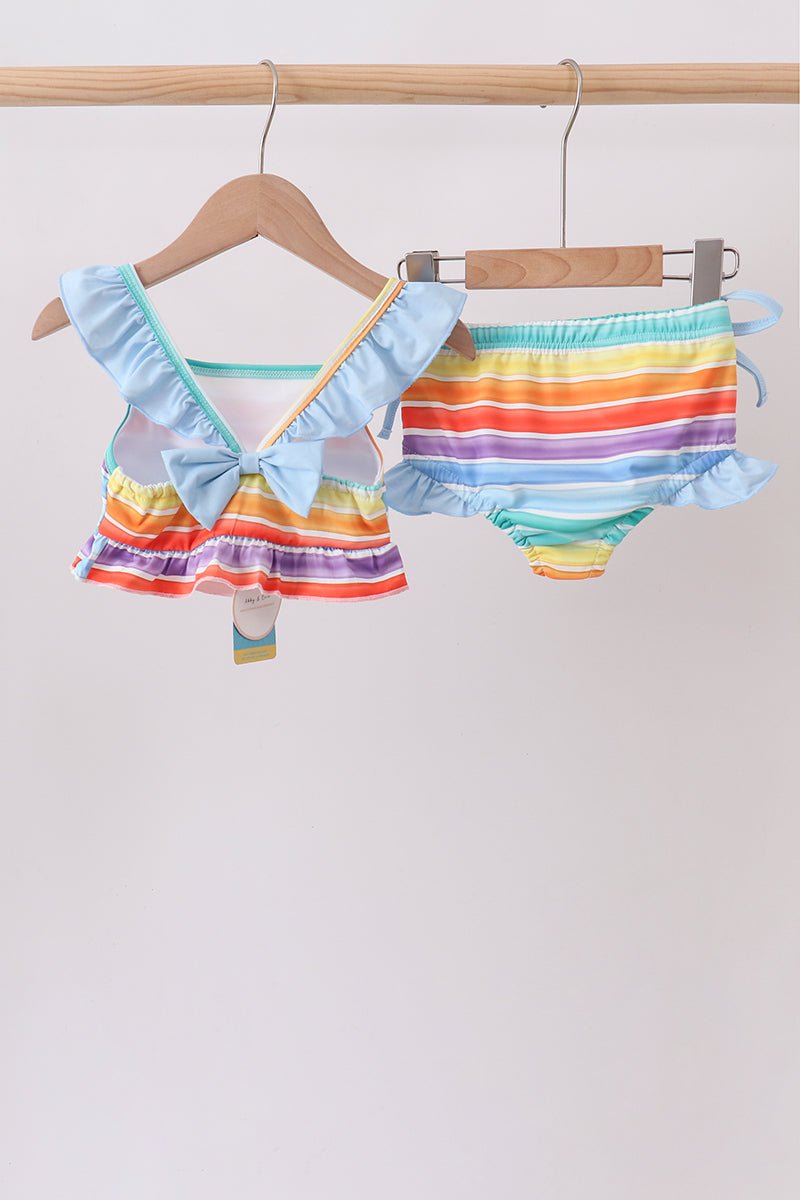 Rainbow Stripe Swimsuit - Abbies Place