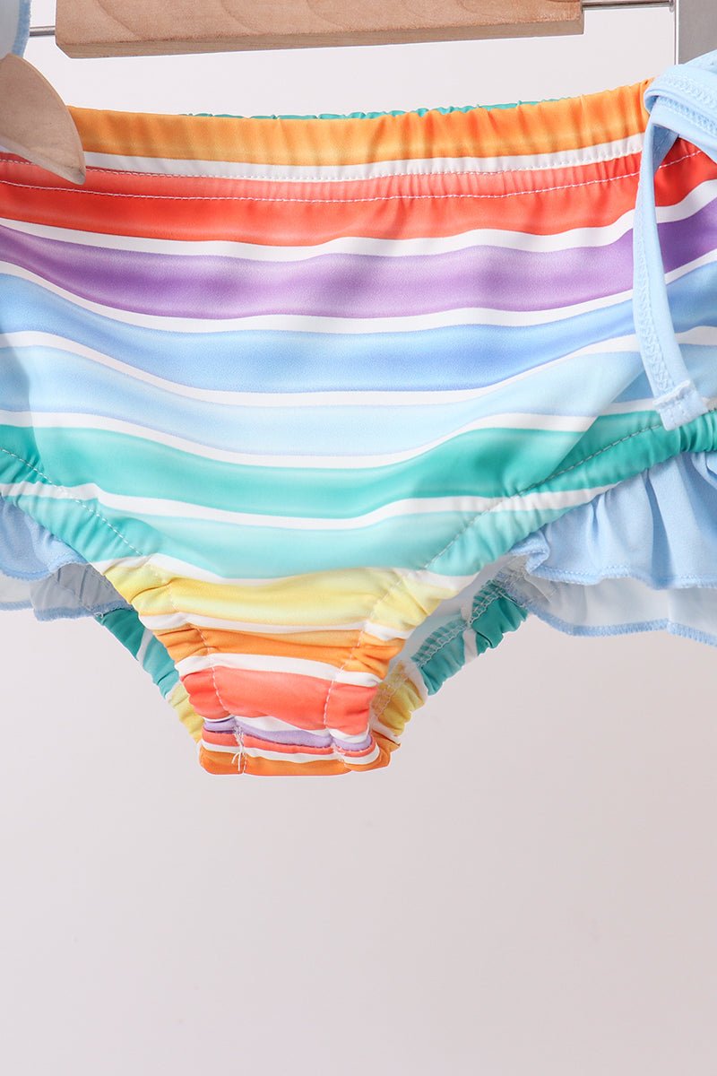 Rainbow Stripe Swimsuit - Abbies Place