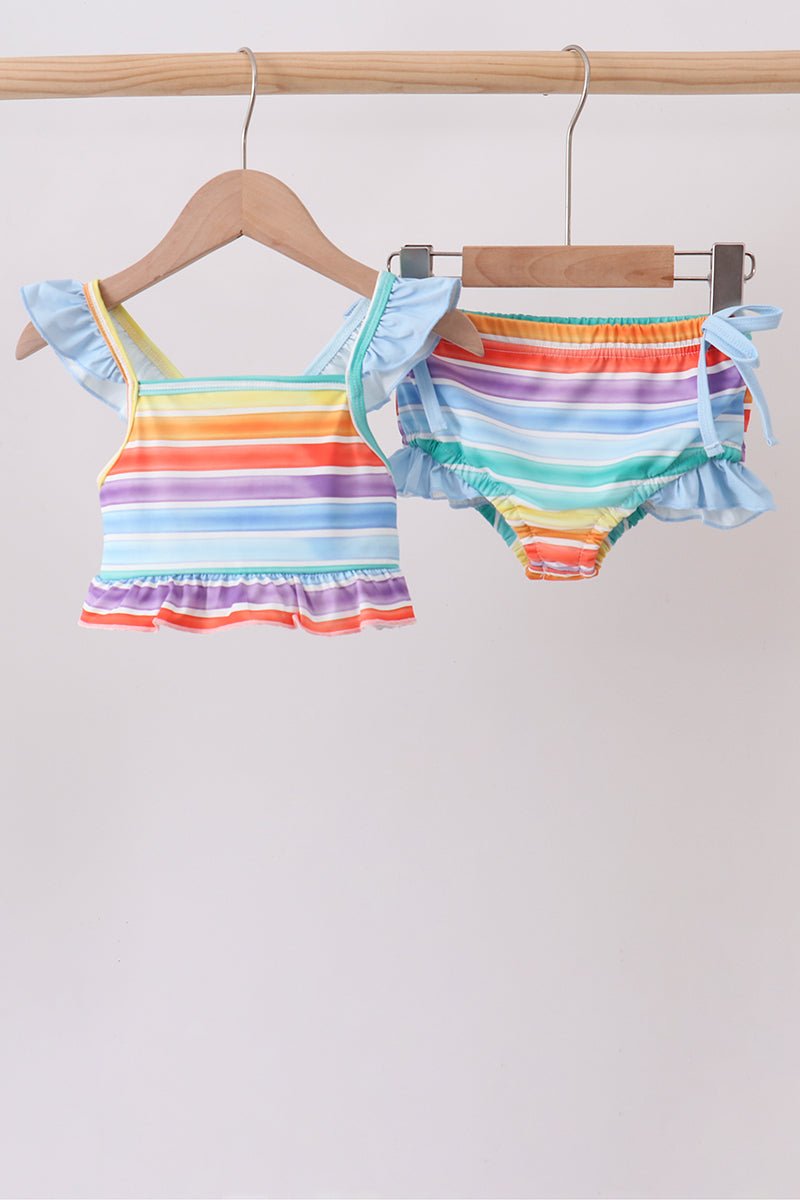 Rainbow Stripe Swimsuit - Abbies Place