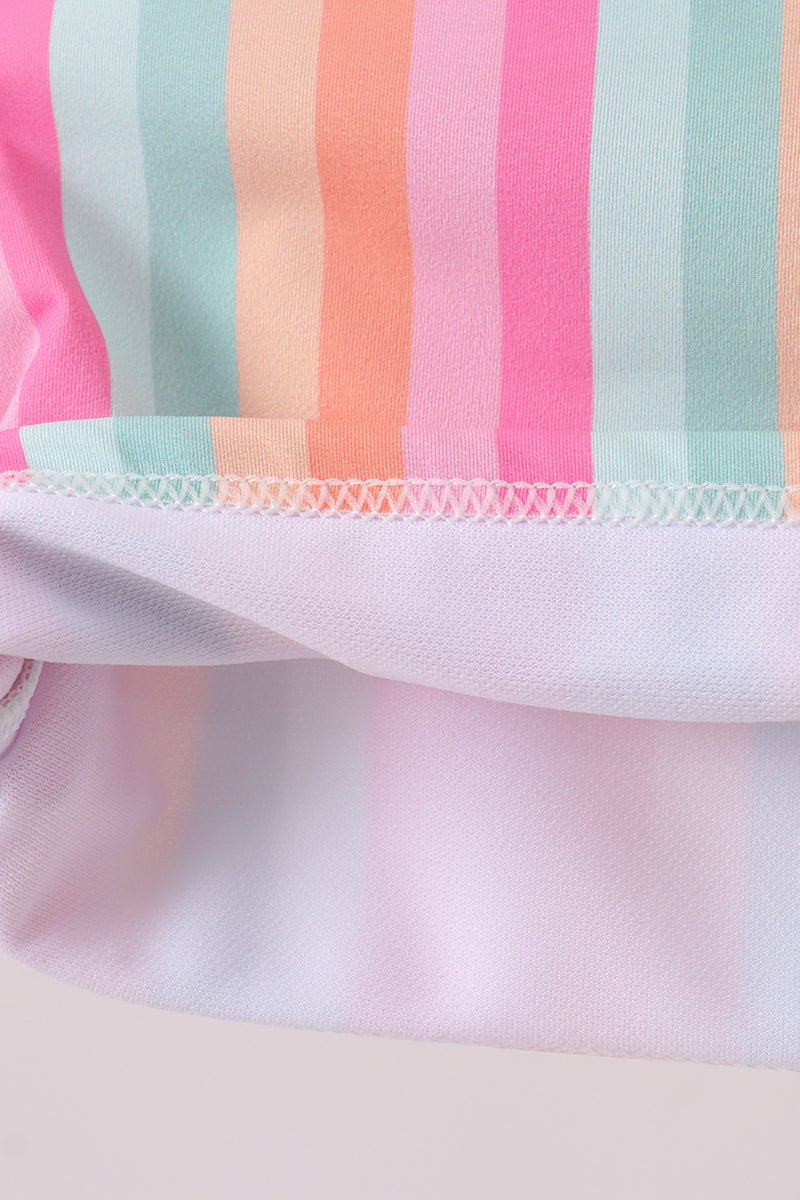 Rainbow Stripe UPF Rashguard Set - Abbies Place