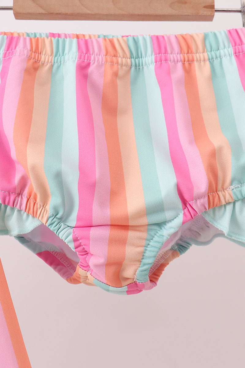 Rainbow Stripe UPF Rashguard Set - Abbies Place