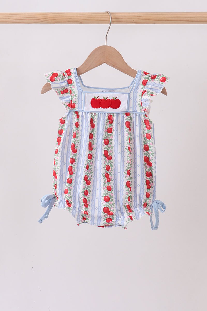 Red Apple Applique Bubble - Abbies Place