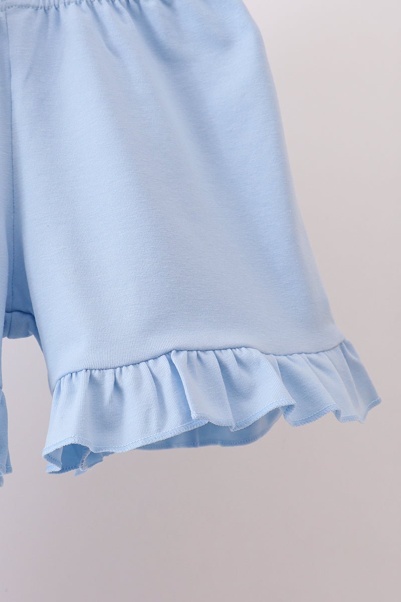 Red Apple Applique Ruffle Shorts Set - Abbies Place