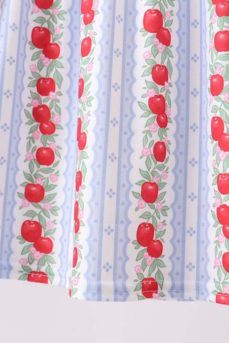 Red Apple Applique Ruffle Shorts Set - Abbies Place