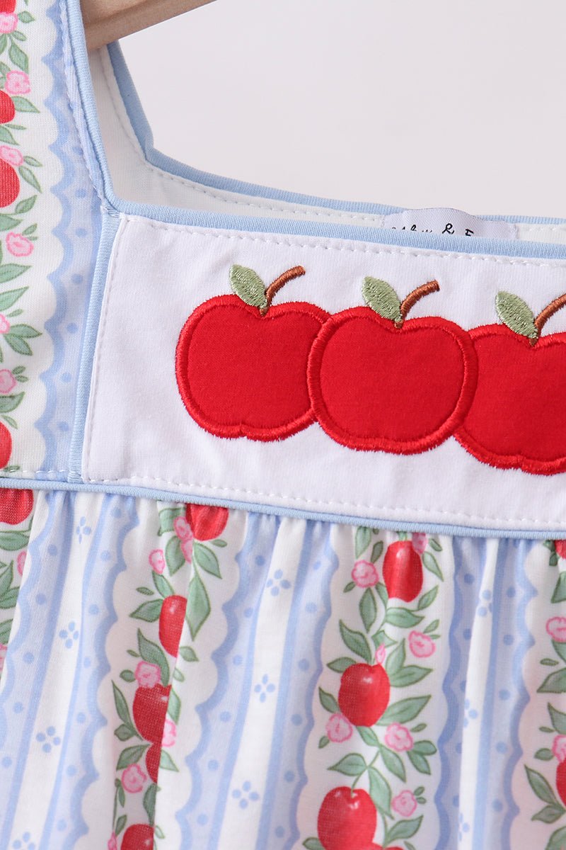 Red Apple Applique Ruffle Shorts Set - Abbies Place