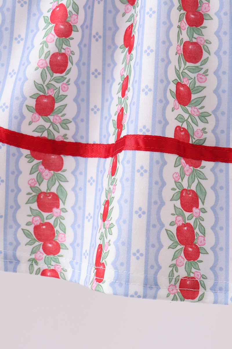 Red Apple Embroidered Bloomer Set - Abbies Place