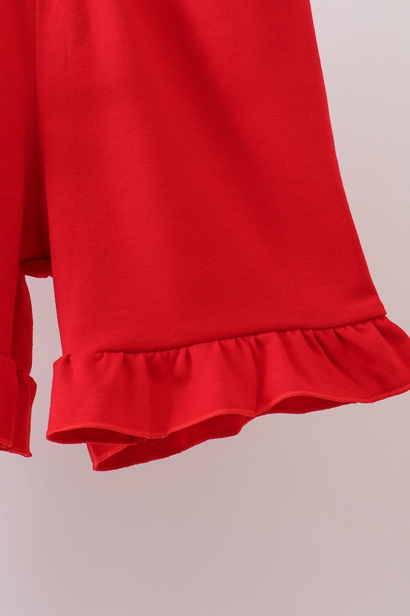 Red Apple Embroidered Set - Abbies Place