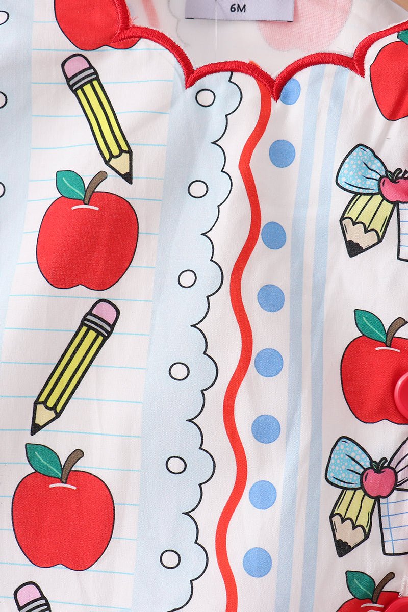 Red Apple Pencil Bloomer Set - Abbies Place