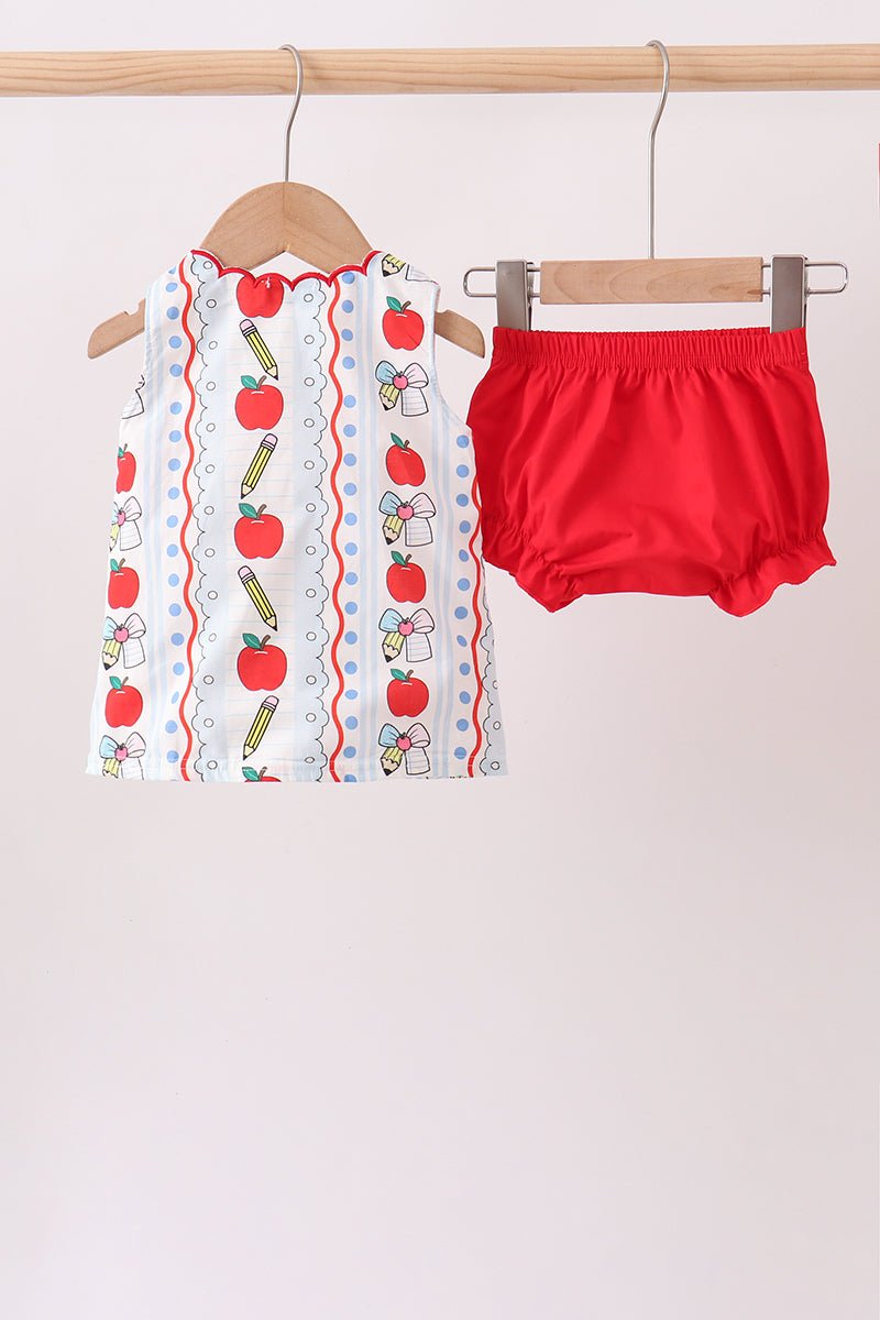 Red Apple Pencil Bloomer Set - Abbies Place