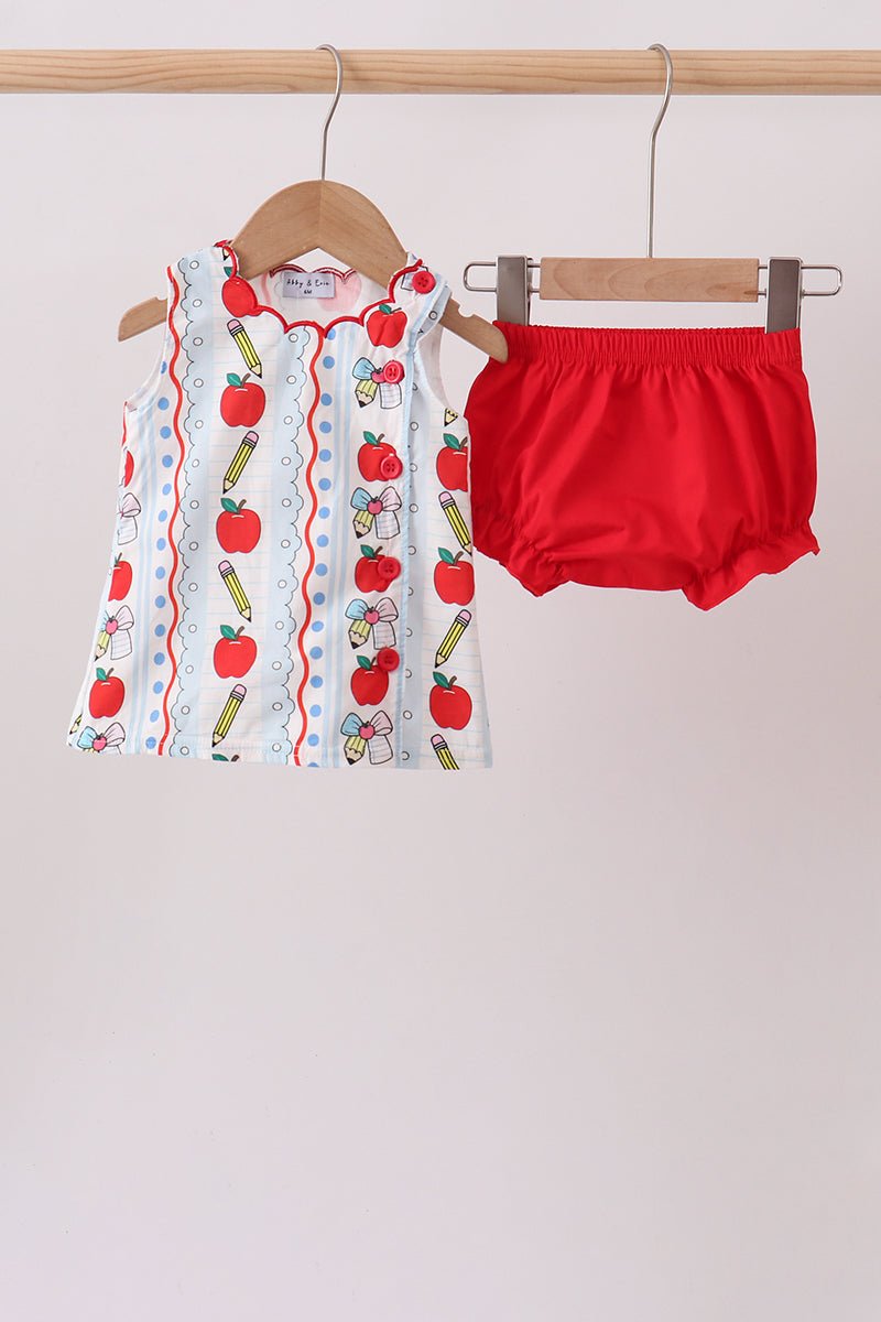 Red Apple Pencil Bloomer Set - Abbies Place