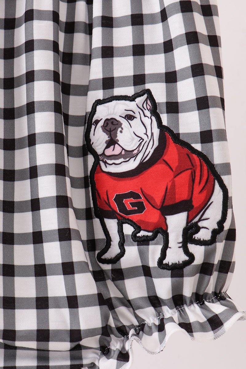 Red Georgia Applique Gingham Bubble - Abbies Place