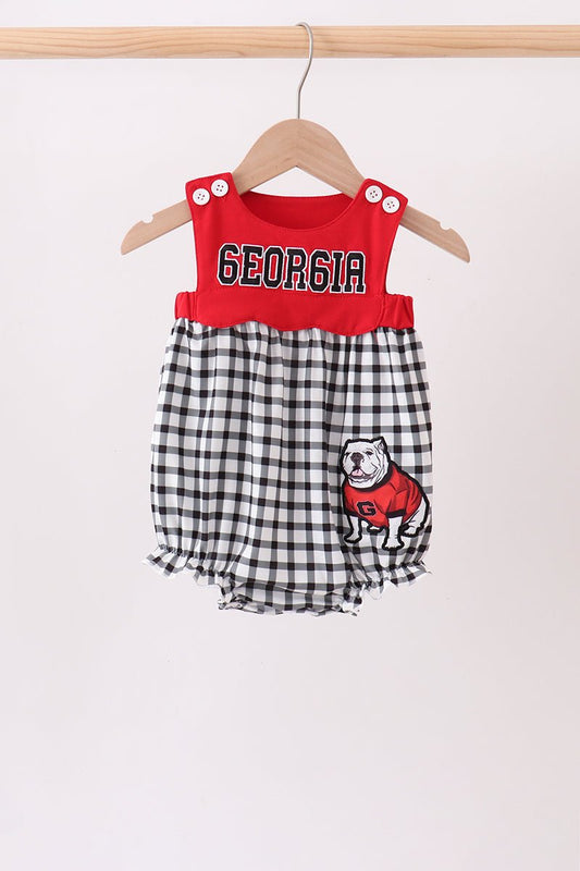 Red Georgia Applique Gingham Bubble - Abbies Place