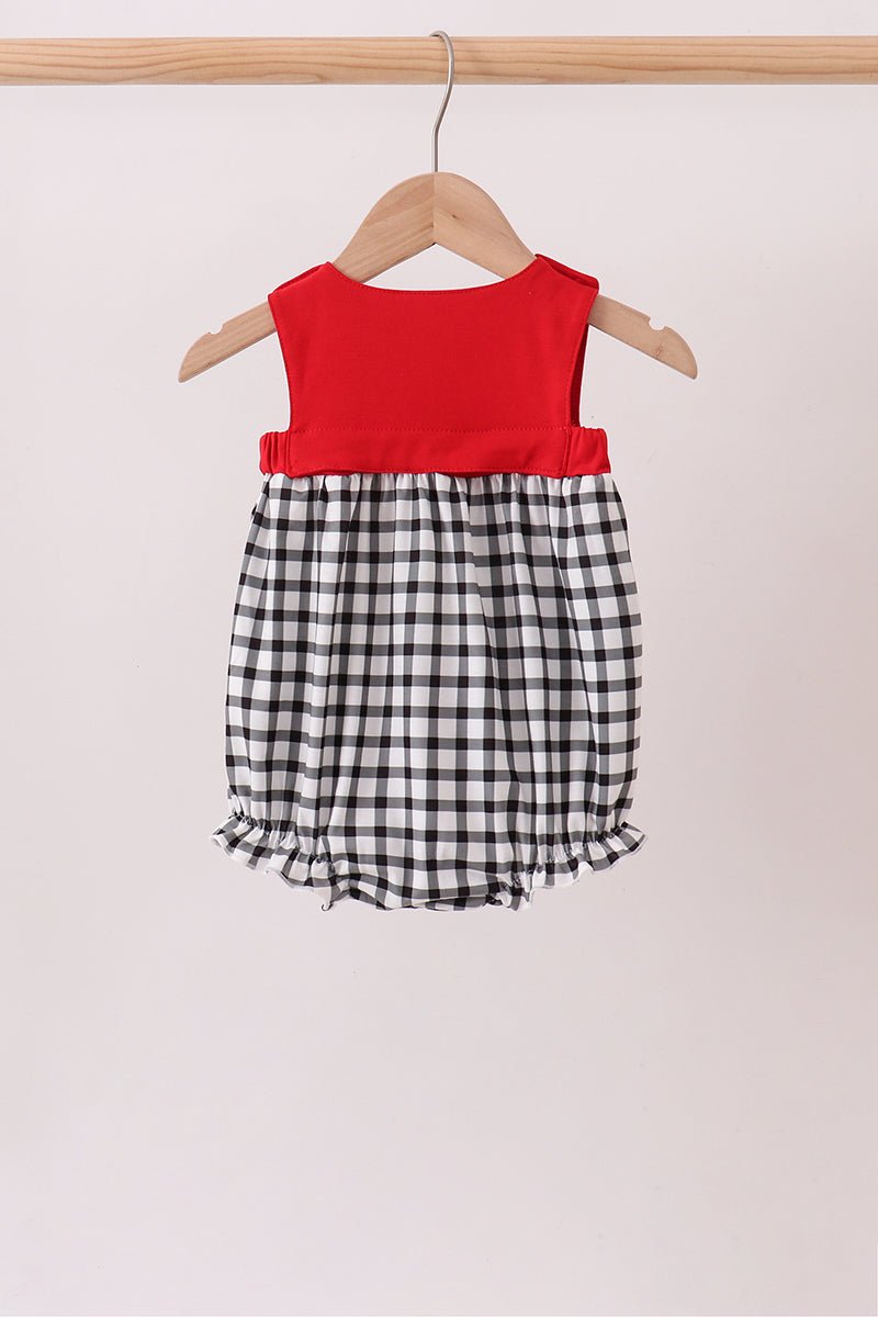 Red Georgia Applique Gingham Bubble - Abbies Place