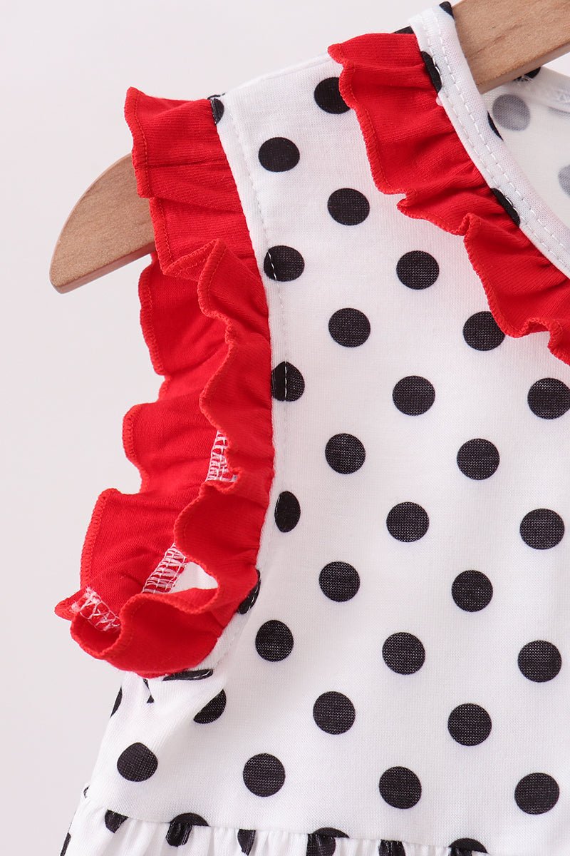 Red Georgia Bulldog Applique Dress - Abbies Place